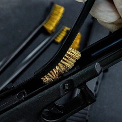 Brass Double Ended Gun Cleaning Brushes Set 12 Piece Brass Bristle Gun