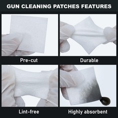 Gun Cleaning Supplies, 600pcs Patches and 600pcs Swabs – Lint Free, Highly Ab…