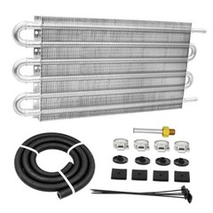 6 Pass Ultra-Cool Tube And Fin Transmission Cooler Universal 6-pass Silver