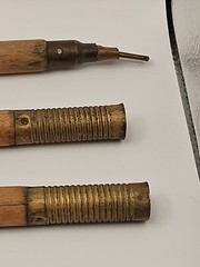 Vintage 3 pc Wood Wooden Rifle Shotgun Gun Barrel Cleaning Rod w/ Brass Jag Tip