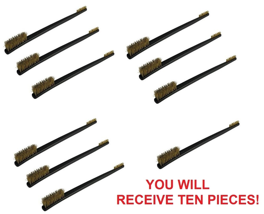 Brass Cleaning Brush Brushes 10 Pieces Gun Rifle Pistol Cleaning DOUBLE ENDED!