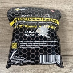 Pro Shot 250 Count Black Powder 2 1/2″ Round Patches for 45-58 Cal