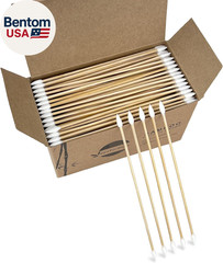 200/400 Pcs Gun Cleaning Swabs with Double Pointed Tips, 6 Inch Sturdy Bamboo St