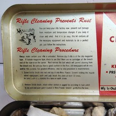 Outers Rifle Gun Cleaning Kit Red Box Rod Set Oil Patch Cloth plus extras