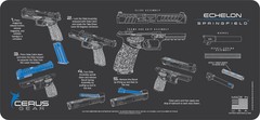 Springfield® Echelon Instructional Gun Mat Jumbo 12″ X 27″ Cerus Gear Grey
