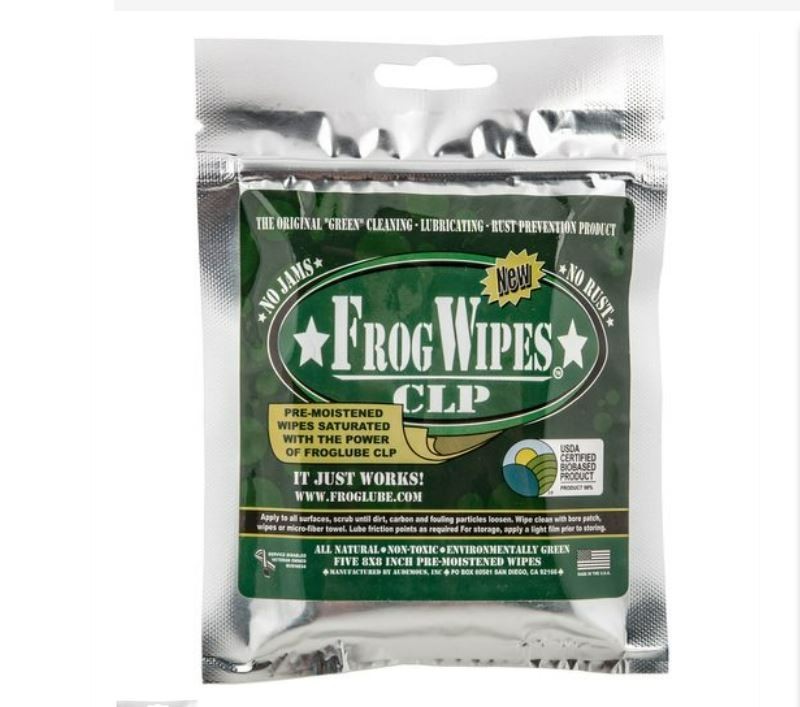 FrogLube Treated Wipes 5 Pack FROG14936 Five 8″ x8″ pre-moistened wipes saturate