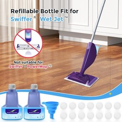 Ndoge Replacement Bottle For Swiffer Wet Jet Mop Refillable 500 Ml Leak-Proof