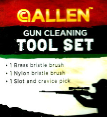 GUN CLEANING Tool SET Brass wire & Nylon Bristle Brush + Pick Cleaner ALLEN 706A