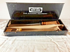 Vintage Mill Run Brite Bore Rifle Gun Cleaning Kit w/ Brite Bore Lubricating Oil