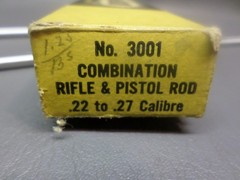VINTAGE MILL – ROSE BRITE BORE GUN CLEANING ROD – NO. 3001 W/ BOX – 22 CAL.