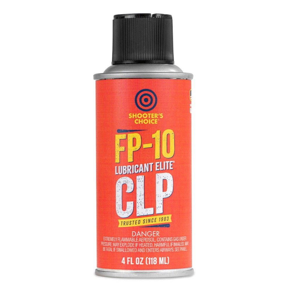 Shooter’s Choice FP-10 Lubricant Elite Aerosol, 4 oz, Black, SHF-904-A-FPL