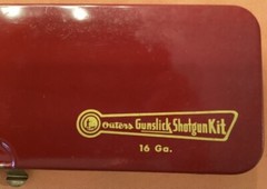 Vintage OUTERS Gunslick Shotgun Gun Cleaning Kit 16ga Gauge Rod Tools Case NICE