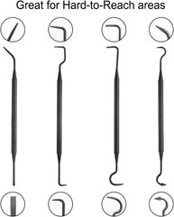 Gun Cleaning Tools Kit Universal Cleaner Set 8 Piece Brass Steel Nylon Brushes