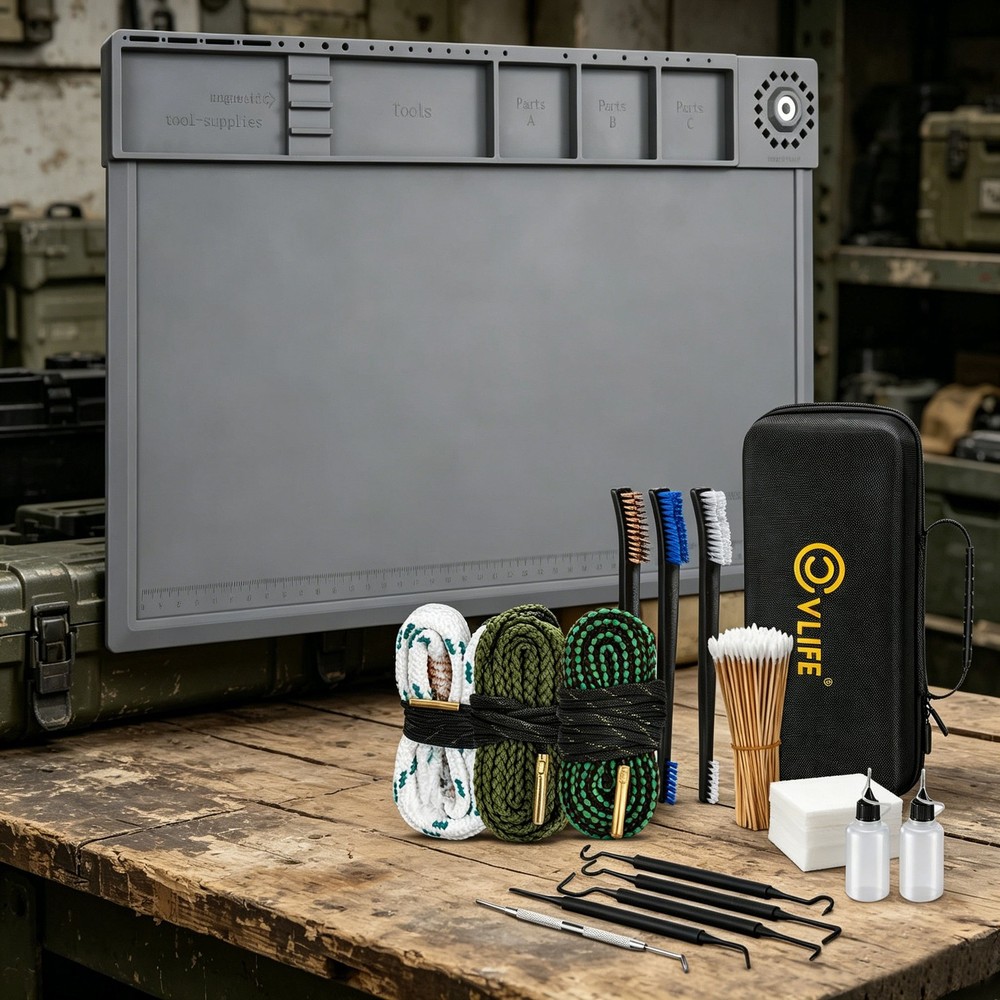 Universal Gun Cleaning Kit for Rifle Pistol Shotgun Muzzleloader for ManyCaliber