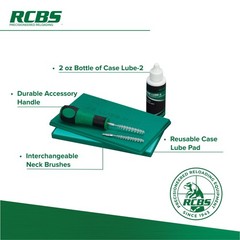 RCBS Case Lube Kit – Pad and Neck Brushes – Green One Size,
