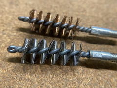 .45 ACP Bore Brush Set, One Each Bronze and Steel, 8-32 Threads