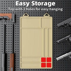 Pistol Gun Cleaning Mat, Thick Gun Cleaning Pad with Magnetic Organizer Parts Tr