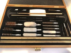 One OUTERS Gun Cleaning Kit Wood Boxed 31 Pc Gun Maintenance Tool Set