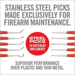 Stainless Steel Gun Cleaning Picks for Firearm Cleaning and Maintenance – Set of