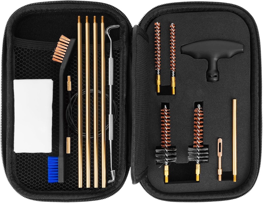 BOOSTEADY .223 5.56 Cleaning Kit Brass Rod Bore Brush Zippered Case