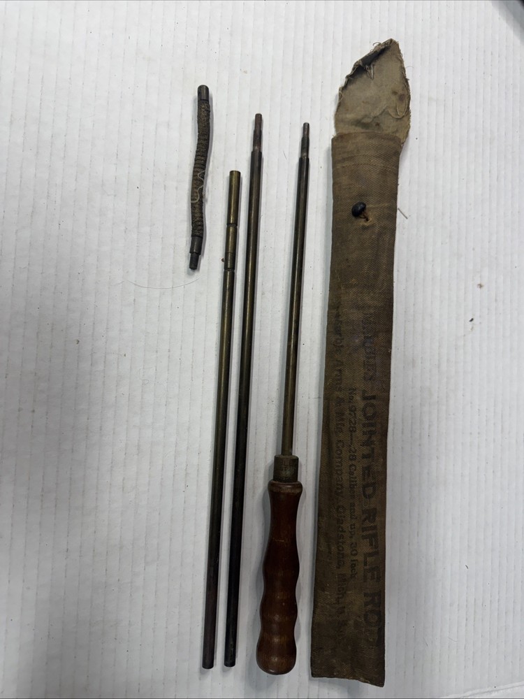 Antique Brass Marble’s Jointed Rifle Rod No. 9728 .28 Caliber & Up 30″ Long
