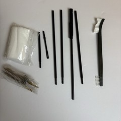 Universal Rifle Gun Cleaning Kit Rod Brush Patch Set w/ Carry Pouch. A7