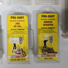Pro-Shot Black Powder Rifle Cleaning Jag Lot of 5 #J58, J54, J50, J45, all 10/32