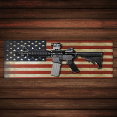 37 x 15.8 Gun Cleaning Mat Rifle Large of American Flag -4 mm Thick Non Sli…