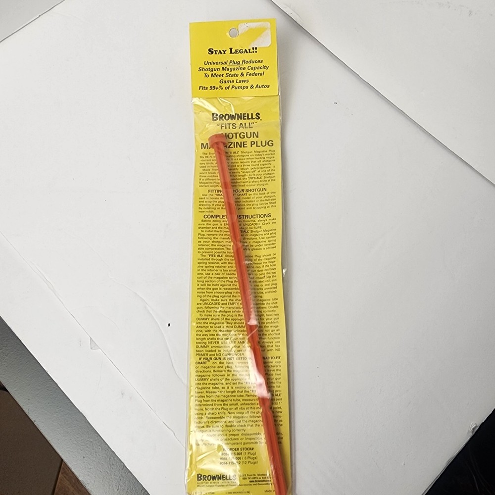 Brownells “Fits All” Shotgun Magazine Plug #084-115-001