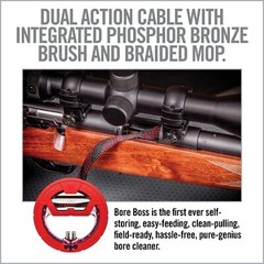 Real Avid Bore Boss Rifle Cleaning Snake, Red, Rifle – 0.17CAL