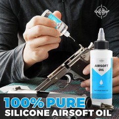 Airsoft Oil 4 Oz & 1 Oz Needle Oiler 100% Silicone Air Gun Oil, Multi-Purpose