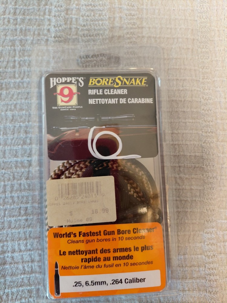 bore snake rifle cleaner 25, 6.5mm, .264 caliber
