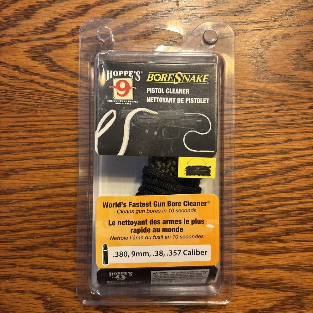 Hoppe’s Bore Snake Original Pistol Cleaner for .380 .38 .357 9mm