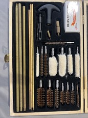 American Camper No.5144 Deluxe Universal Gun Cleaning Kit in Wood Case 22 Piece