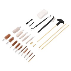 25Pc Gun Cleaning Kit GK08 Brass Bore Brush Set Aluminum Case