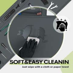 Gun Cleaning Mat 48″x16″, Extra Large Magnetic Gun Mat with Organizer Parts Tray