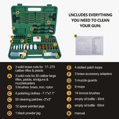 New Universal Gun Rifle Pistol Handgun Shotgun Firearm Cleaning Kit Set w/Case