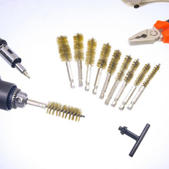 10 Pack Bore Brush for Drill, Brass Bore Brush Drill, Stainless Steel Bore Clean
