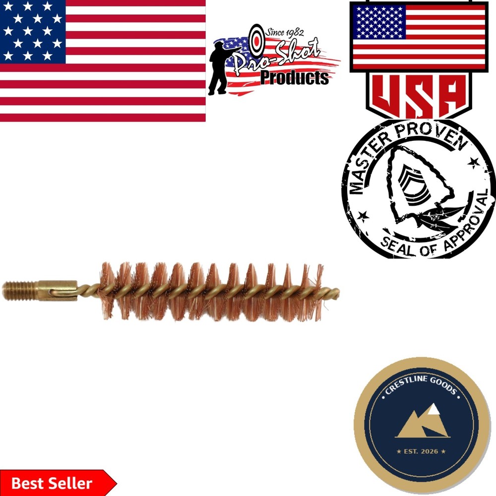 Pro Shot .50 Caliber Bore Brush with Crimped Wire for Efficient Firearm Cleaning