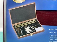 Gunmaster 35 Piece Universal Gun Cleaning Kit Wood Case