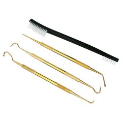 Hoppe’s Cleaning Picks Brass 4 Piece Set Includes 3 Brass Picks with Different