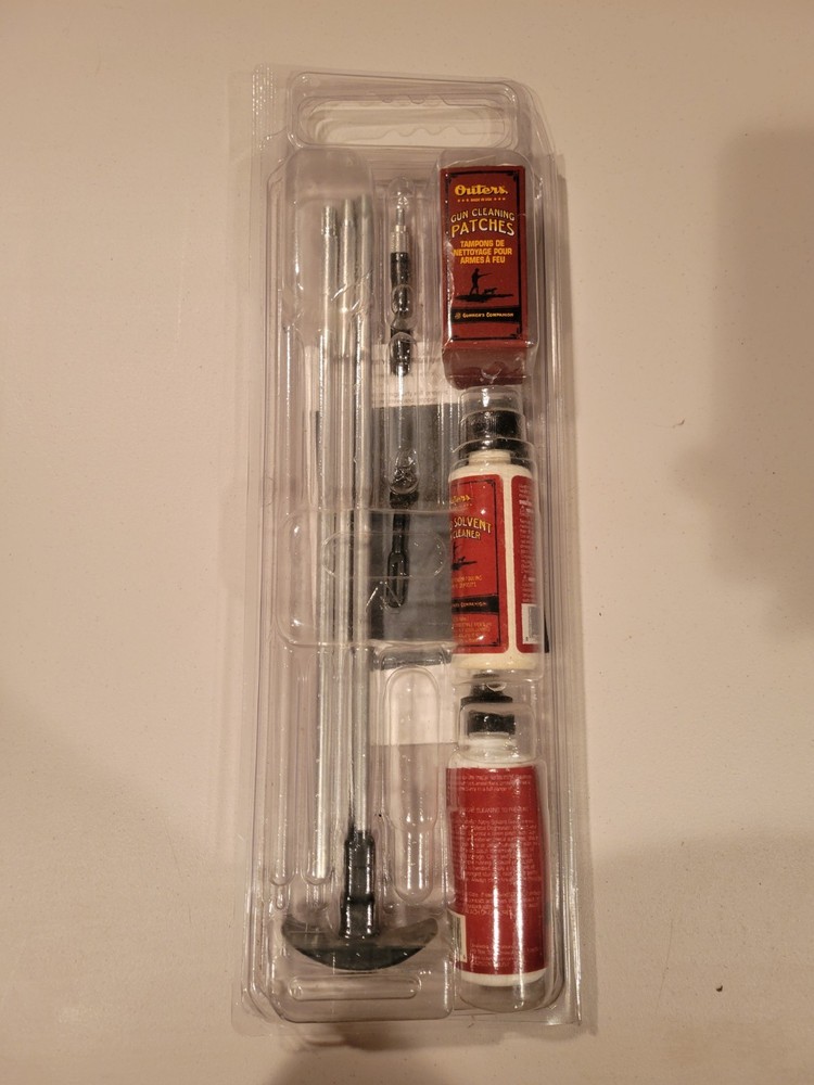 Outers 96300 Used 7 Pc Gun Cleaning Kit w/ Rods, Adapter, Cloth, Sandpaper & Oil