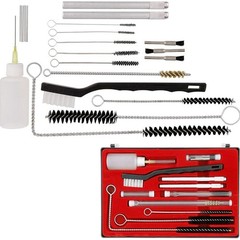 23Pcs Spray Gun Cleaning Kit Nozzle Brush Set HVLP Airbrush Tool with Case