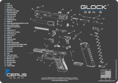 For GEN 3 GLOCK Cerus Gear BENCH MAT 17 19 20 21 22 23 26 27 34 35 36