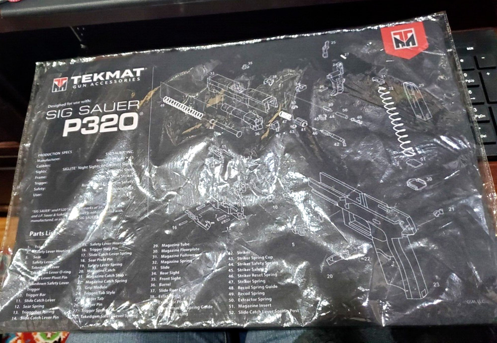 TEKMAT Gun Accessories DIG SAUER P320 APPROX 16.5X11” New in