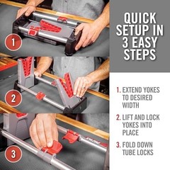 Collapsible Adjustable 10″-16″ Cleaning Stand | Portable Lightweight Vise for Ri