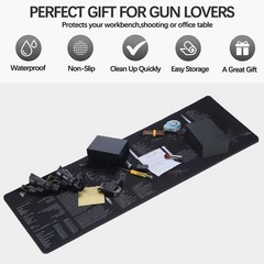 36x16x1/4 inch AR-15 gun cleaning mat, large&thick gun mat More Thicker
