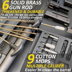 Kit universal para limpieza de pistola para todos los calibres de rifle limpieza