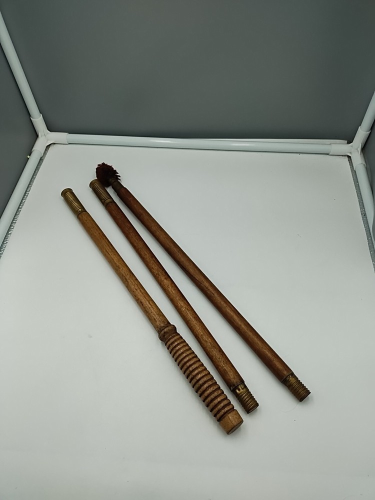 Antique Wood and Brass 36″ Three Piece Shotgun Cleaning Rod
