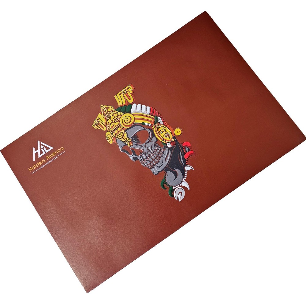 Custom Pistol LEATHER GUN CLEANING MAT Colt, Glock, handguns measure 11″ x 17″